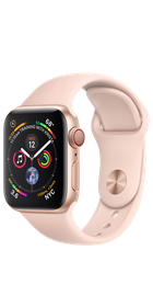 Apple Watch Series 4 GPS + Cellular 40mm Gold Aluminum Case with Pink Sand Sport Band (MTUJ2, MTVG2)