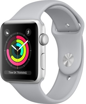 Apple Watch Series 3 GPS 42mm Silver Aluminum w. Fog Sport B. - Silver (MQL02)