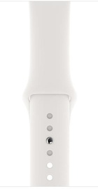 Apple Watch Series 5 GPS + Cellular 44mm Stainless Steel Case with White Sport Band (MWW22, MWWF2)