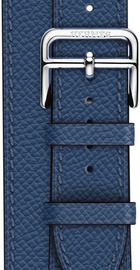 Apple Watch Hermes Barenia Leather Double Tour Regular 38mm/40mm/41mm/42mm Bleu Agate (MNHK2)