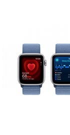 Apple Watch SE 2 GPS 40mm Silver Aluminium Case with Winter Blue Sport Loop (MRE33)