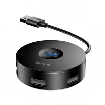 Baseus Round Box USB 3.0 - USB 3.0 / 3хUSB 2.0 / microUSB Black (CAHUB-F01)