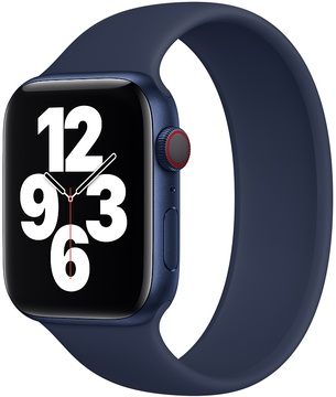 Apple Silicone Solo Loop for Apple Watch 38mm/40mm/41mm/42mm Deep Navy Size S (high copy)