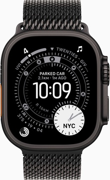 Apple Watch Ultra 3 GPS + Cellular 49mm Black Tit. Case w. Black Tit. Milanese Loop - Small (MF1N4)