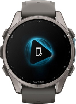 Garmin Fenix 9 43mm Titanium with Pebble Gray Silicone Band (010-04761-10/11)