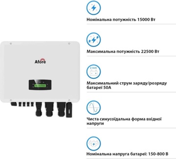 Afore AF15K-TH Aton 15KW HV-battery 2 MPPT Wi-Fi 220/380V Трифазний