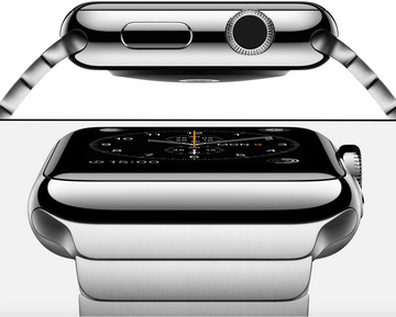 Apple Watch 38mm Stainless Steel Case with White Sport Band (MJ302)