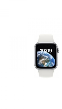 Apple Watch SE 2 GPS 40mm Silver Aluminum Case with White Sport Band (MNJV3)