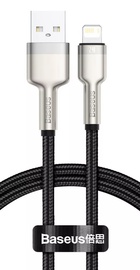 Кабель Baseus Cafule Metal Lightning 2.4A (0,25m) (black) (CALJK-01)