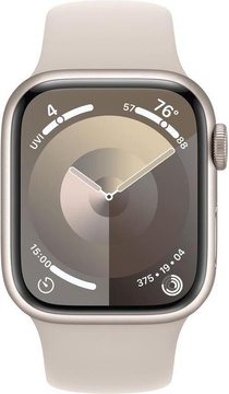 Apple Watch Series 9 GPS + Cellular 45mm Starlight Alu. Case w. Starlight Sport Band - M/L (MRM93)