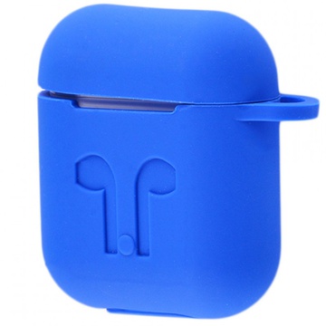 Simple Case Silicone Tahoe Blue for Apple AirPods (with Logo)