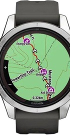 Garmin Fenix 7S Pro Solar Silver w. Graphite Band (010-02776-00/01)