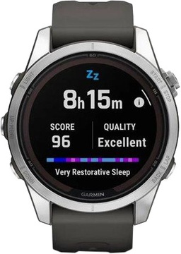 Garmin Fenix 7S Pro Solar Silver w. Graphite Band (010-02776-00/01)
