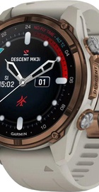 Garmin Descen Mk3i – 43 mm Bronze PVD Titanium with French Gray Silicone Band (010-02753-13/14)