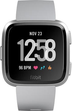 Fitbit Versa, Gray/Silver Aluminum (FB505SRGY)