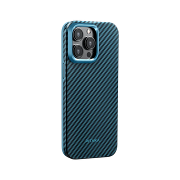 Pitaka MagEZ Case Pro 4 Twill 1500D Black/Blue for iPhone 15 Pro (KI1508PPA)
