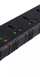 IQ Power T25-QC (3 розетки + 2 USB + 2 Type-C) 2m Black