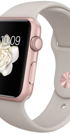 Apple Watch Sport 42mm Rose Gold Aluminum Case with Stone Sport Band (MLC62)