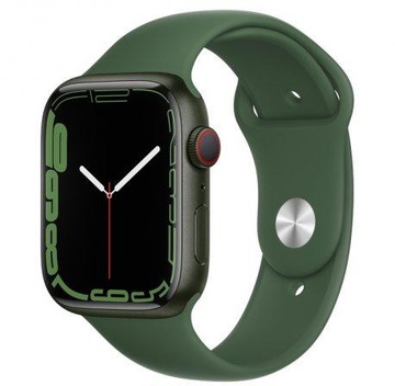 Apple Watch Series 7 GPS + Cellular 45mm Green Aluminum Case with Clover Sport Band (MKJ93, MKJR3)