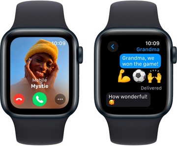 Apple Watch SE 2 GPS 40mm Midnight Aluminium Case with Midnight Sport Band M/L (MR9Y3)