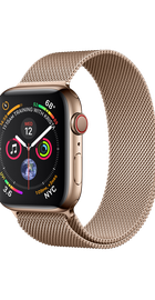 Apple Watch Series 4 GPS + Cellular 44mm Gold Stainless Steel Case with Gold Milanese Loop (MTV82, MTX52)