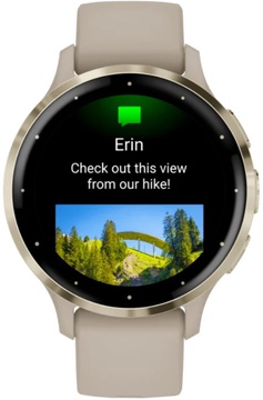 Garmin Venu 3S Soft Gold S. Steel Bezel w. French Gray Case and S. Band (010-02785-02)