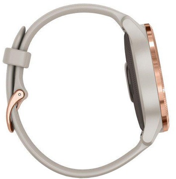 Garmin Venu Rose Gold Stainless Steel Bezel w. Light Sand and Silicone B. (010-02173-23/010-02173-21)