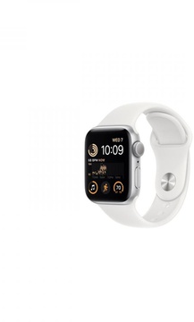 Apple Watch SE 2 GPS 40mm Silver Aluminum Case with White Sport Band (MNJV3)