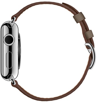 Apple Watch Hermes Leather Double Buckle Cuff 38mm/40mm/41mm/42mm Etoupe Swift (MNHR2)