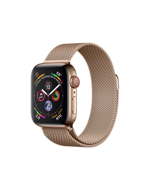 Apple Watch Series 4 GPS + Cellular 40mm Gold Stainless Steel Case with Gold Milanese Loop (MTUT2, MTVQ2)