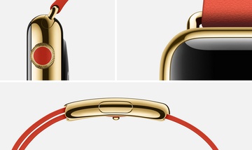 Apple Watch Edition 38mm 18-Karat Yellow Gold Case with Bright Red Modern Buckle (MJ3G2)