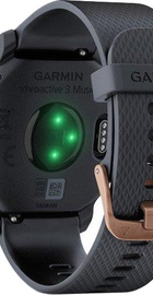 Garmin VIVOACTIVE 3 MUSIC GRANITE BLUE WITH ROSE GOLD HARDWARE (010-01985-33)