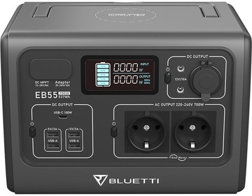 BLUETTI EB55 Portable Power Station 700W 537Wh (PB930340)