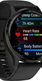 Garmin Venu 3 Slate Stainless Steel Bezel with Black Case and Silicone Band (010-02784-01/51)
