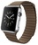 Apple Watch 42mm Stainless Steel Case with Light Brown Leather Loop (MJ402)