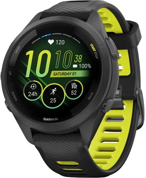 Garmin Forerunner 265S Black Bezel and Case w. Black/Amp Yellow S. Band (010-02810-03/13/53)