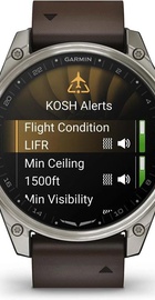 Garmin D2 Mach 2 47mm Titanium w. Oxford Brown Leather Band (010-02904-30/31)