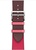 Apple Watch Hermes Series 4 GPS + Cellular 40mm Stainless Steel Case with Bordeaux/Rose Extreme/Rose Azalee Swift Leather Single Tour (MU702)