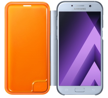 Samsung Neon Flip Cover for Galaxy A3 2017 A320 (EF-FA320PLEGRU) Blue