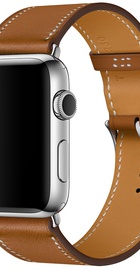Apple Watch Hermes Leather Single Tour 38mm/40mm/41mm/42mm Fauve Barenia (MMML2)