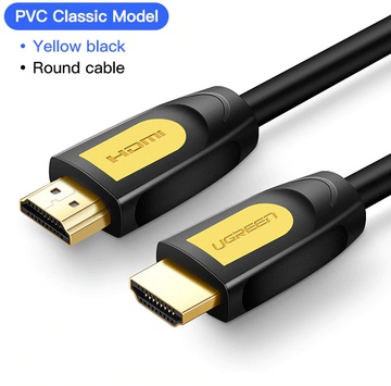 Ugreen HDMI 2.0 to HDMI 2.0 Cable Black/Yellow Round 2M (4k/60Hrz)