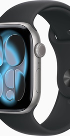 Apple Watch Series 11 GPS 46mm Space Grey Alu. Case w. Black S. Band - S/M (MEV04)