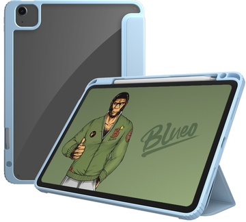 Blueo Ape Case with Leather Sneath for iPad 10.2''(2020-2022) Light Blue