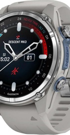 Garmin Descent Mk3 43 mm Stainless Steel with Fog Gray Silicone Band (010-02753-04/03)