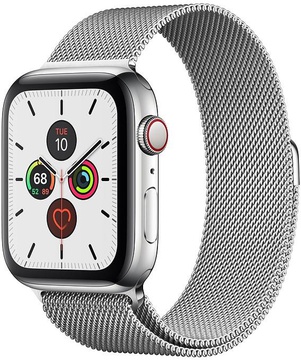 Apple Watch Series 5 GPS + Cellular 44mm Stainless Steel Case with Milanese Loop (MWW32, MWWG2)