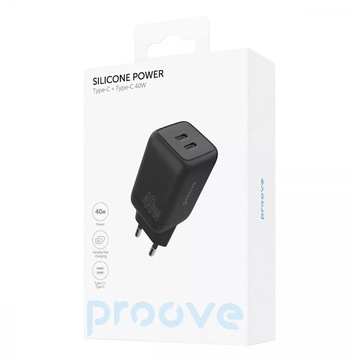 Proove Silicone Power 40W (Type-C + Type-C) Black