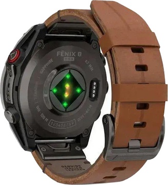 Garmin Fenix 8 Pro 47 mm AMOLED Carbon Gray DLC Titanium with Chestnut Leather Band (010-03198-40)