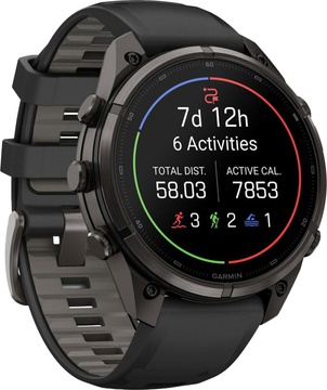 Garmin Fenix 9 Pro inReach 47mm Carbon Gray DLC Titanium w. Black/Pebble Gray Silicone B. (010-04336-10/11)