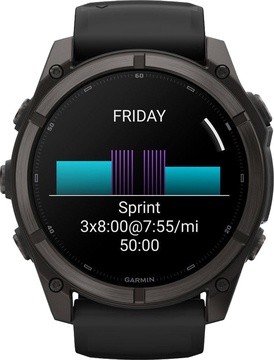 Garmin Fenix 9 51mm Carbon Gray DLC Titanium with Black Silicone Band (010-04763-10/11)