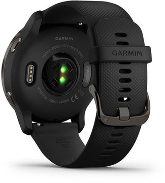 Garmin Venu 2 Slate with Black Leather Band (010-02430-21)